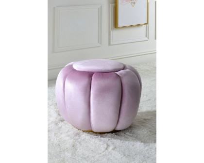 ACME™ Heiress Ottoman - Bubblegum Pink Velvet