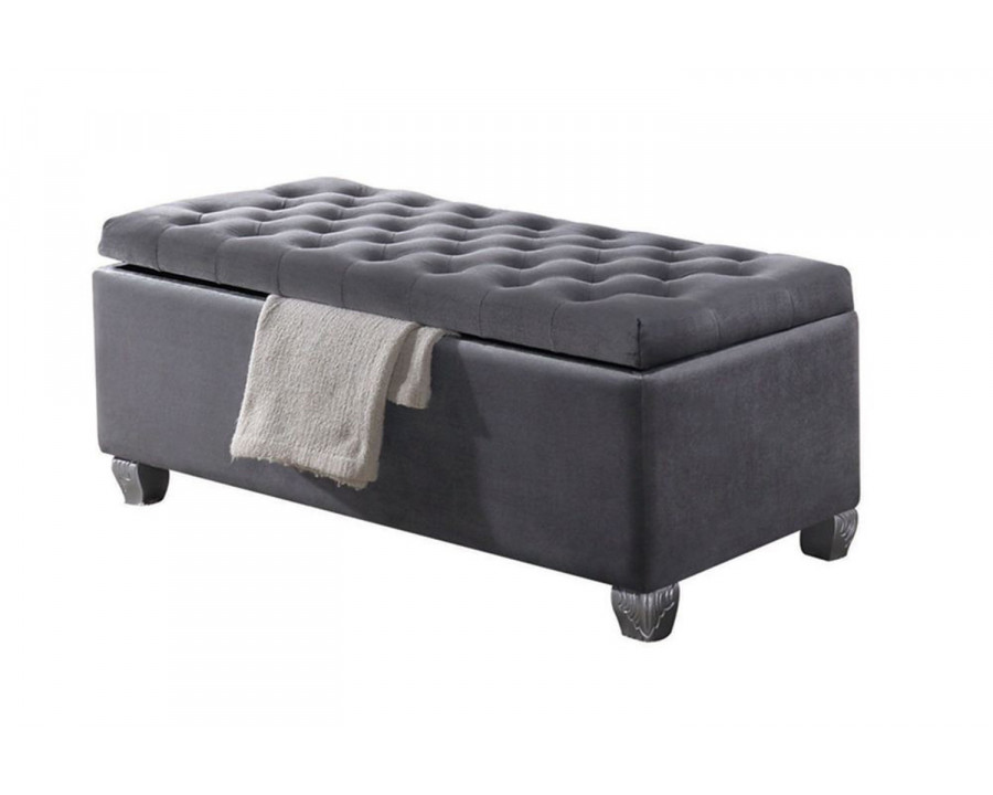 ACME - Rebekah Bench with Storage in Gray