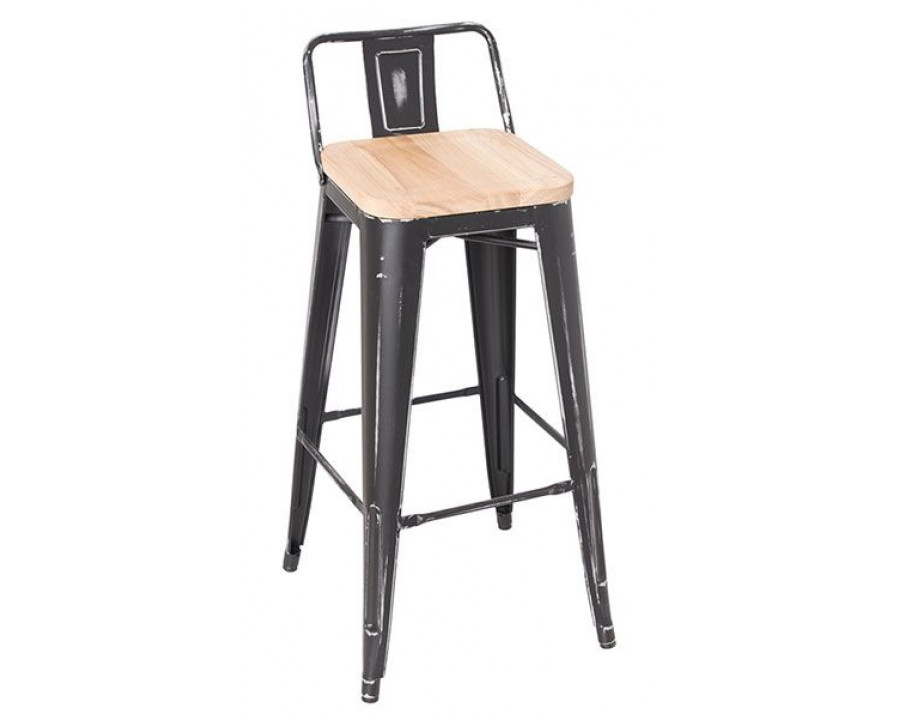 ACME - Gaius Bar Chair (Set of 2) in Black