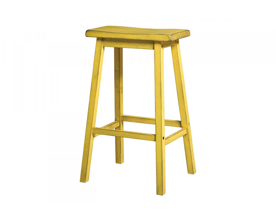 ACME Gaucho Bar Stool Set of 2 - Antique Yellow