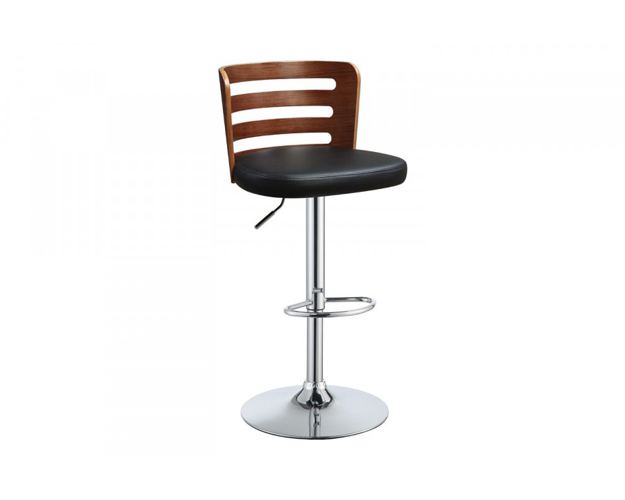 ACME - Camila Adjustable Stool with Swivel in Black/Walnut (96747)