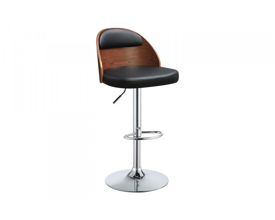 ACME - Camila Adjustable Stool with Swivel in Black/Walnut (96748)