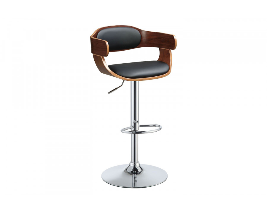 ACME - Camila Adjustable Stool with Swivel in Black/Walnut (96749)