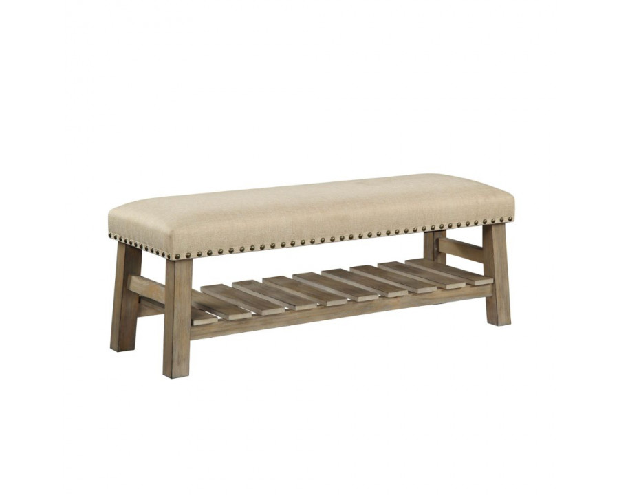 ACME - Bigot Bench in Antique White