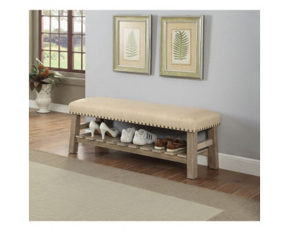 ACME - Bigot Bench in Antique White