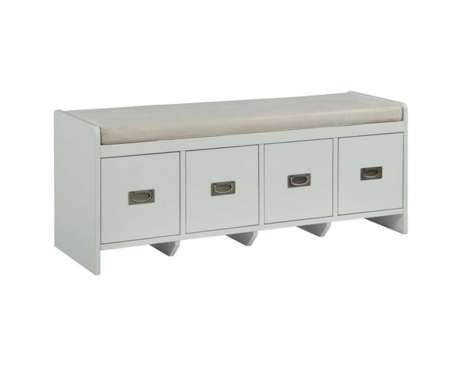 ACME - Berci Bench with Storage in Beige/White