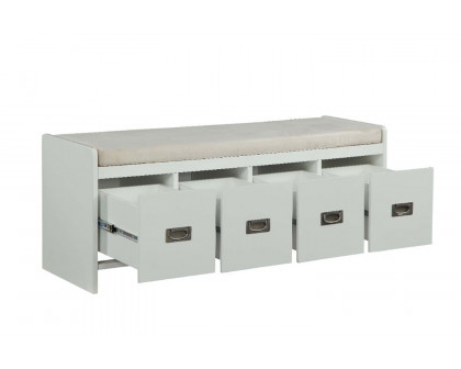 ACME - Berci Bench with Storage in Beige/White