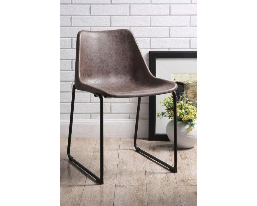 ACME - Valgus Side Chair (Set-2) in Vintage Mocha/Black