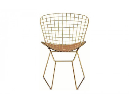 ACME - Achellia Side Chair (Set-2) in Whiskey/Gold