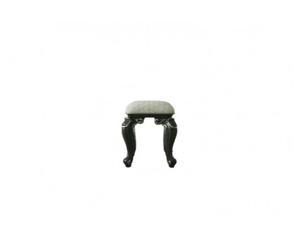 ACME - House Delphine Stool in Ivory/Charcoal