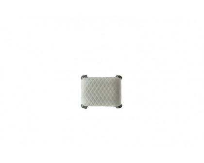 ACME - House Delphine Stool in Ivory/Charcoal