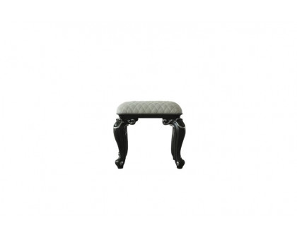 ACME - House Delphine Stool in Ivory/Charcoal