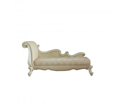 ACME Picardy Chaise Lounge with 2 Pillows - Pattern Antique Pearl