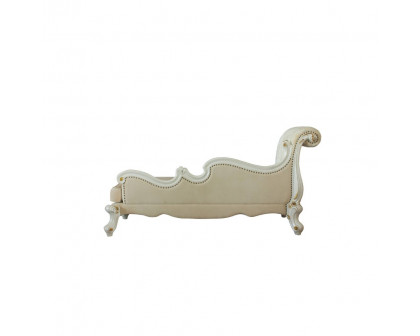 ACME Picardy Chaise Lounge with 2 Pillows - Pattern Antique Pearl