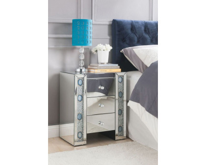 ACME - Sonia Accent Table in Mirrored/Faux Agate Stone