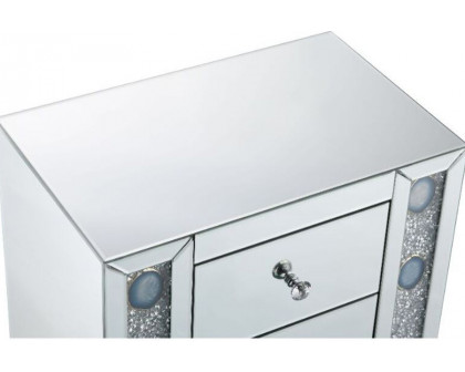 ACME - Sonia Accent Table in Mirrored/Faux Agate Stone