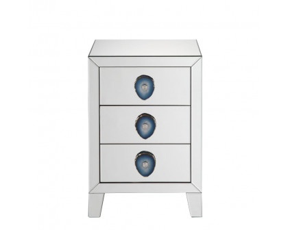 ACME - Filip Accent Table in Mirrored/Faux Agate