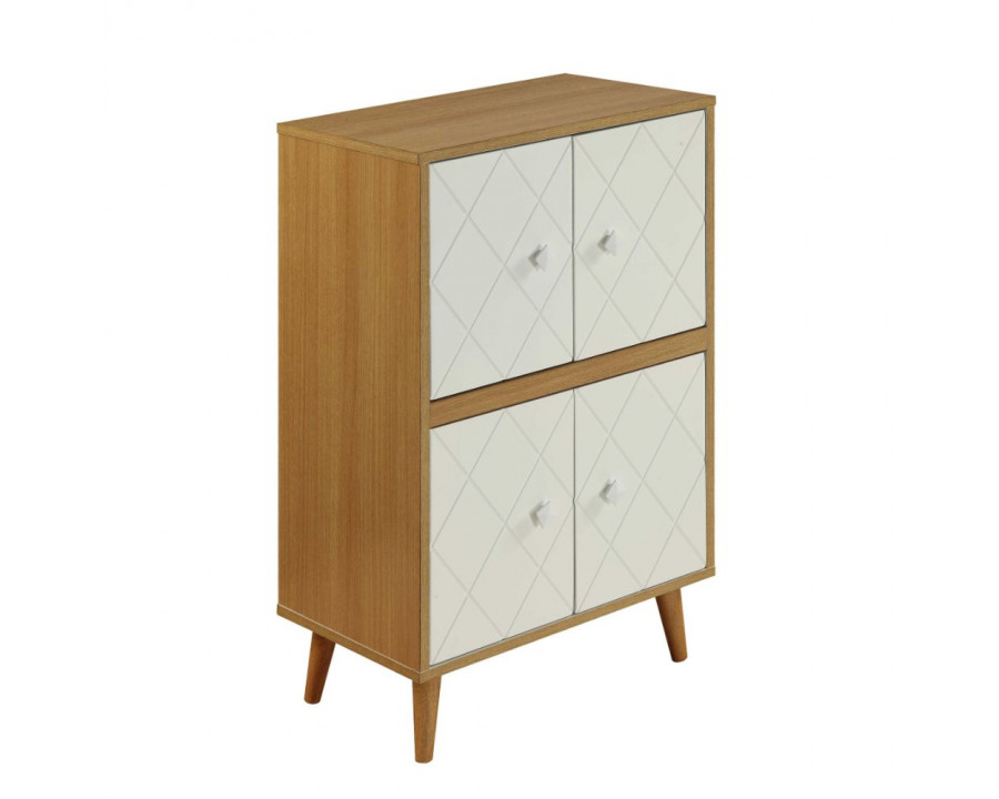 ACME - Anita Cabinet in Natural/White