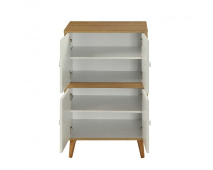 ACME - Anita Cabinet in Natural/White