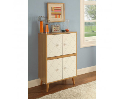 ACME - Anita Cabinet in Natural/White