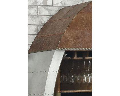 ACME - Brancaster Wine Cooler in Retro Brown/Aluminum