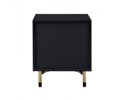 ACME - Alston Accent Table in Black/Champagne