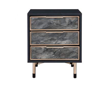 ACME - Arbyrd Accent Table in Black/Champagne