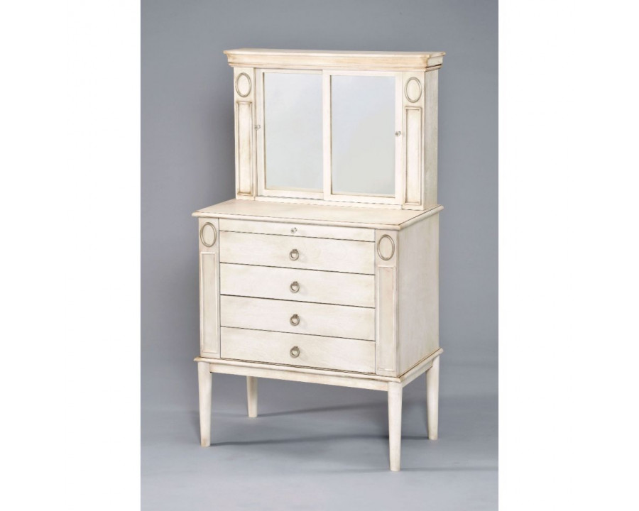 ACME - Leven Jewelry Armoire in Antique White