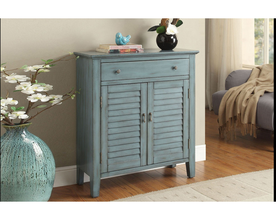 ACME - Winchell Antique Blue Console Table