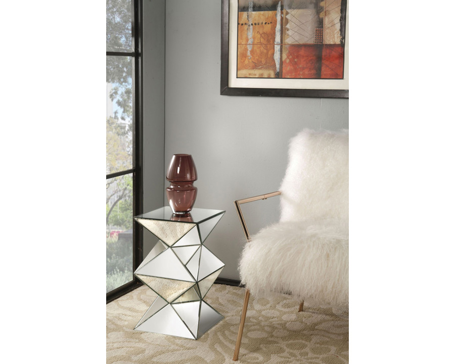 ACME - Dominic Pedestal Stand in Mirrored (97308)