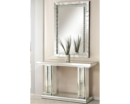 ACME - Nysa Accent Mirror in Mirrored/Faux Crystals (97386)