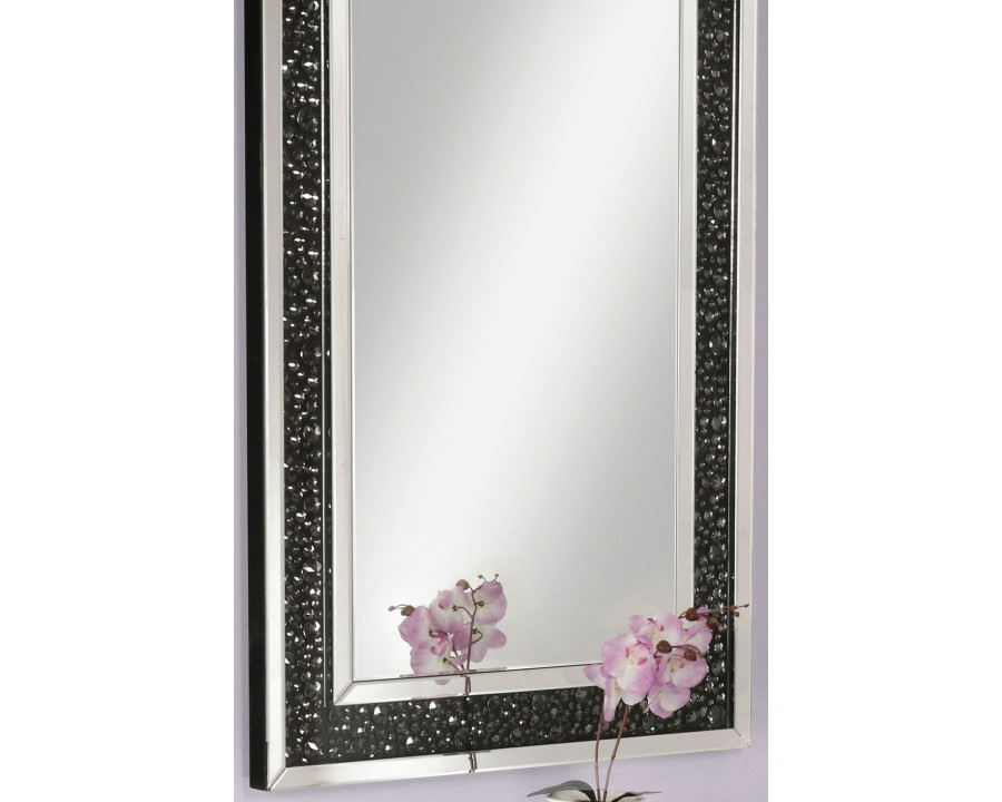 ACME - Nysa Accent Mirror in Mirrored/Faux Crystals (97391)