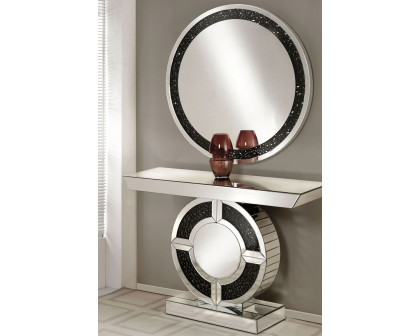 ACME - Nysa Accent Mirror in Mirrored/Faux Crystals (97392)