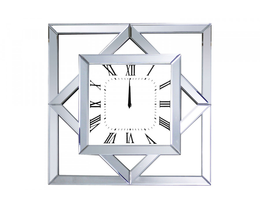 ACME - Dominic Wall Clock in Mirrored (97397)