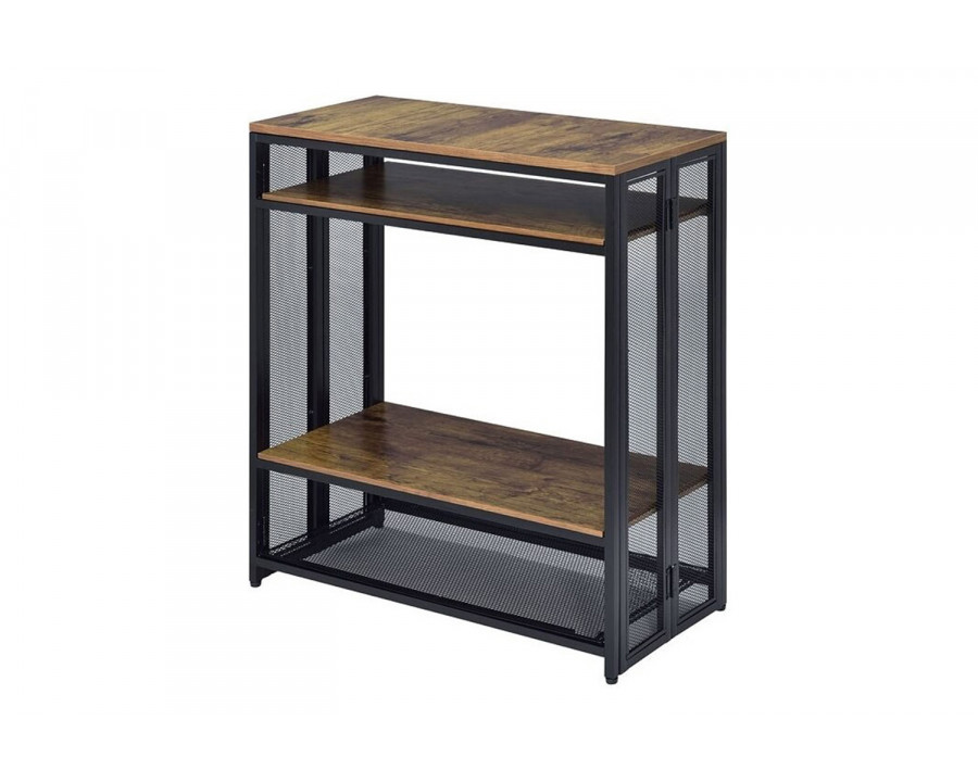 ACME - Winam Accent Table in Antique Oak/Black