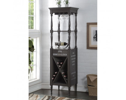 ACME Anthony Wine Cabinet - Antique Gray