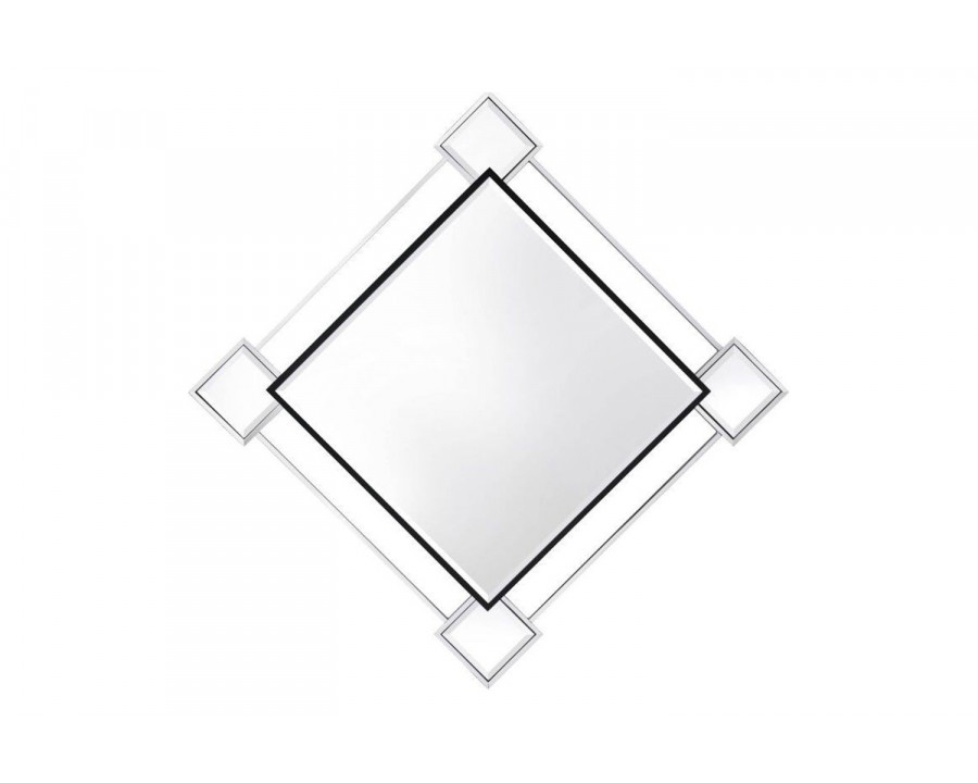 ACME - Asbury Accent Mirror in Mirrored/Chrome