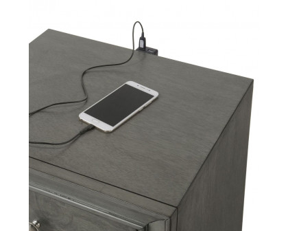 ACME - Blaise Accent Table in Gray Oak