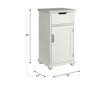 ACME - Shizo Cabinet in Marble Top/White