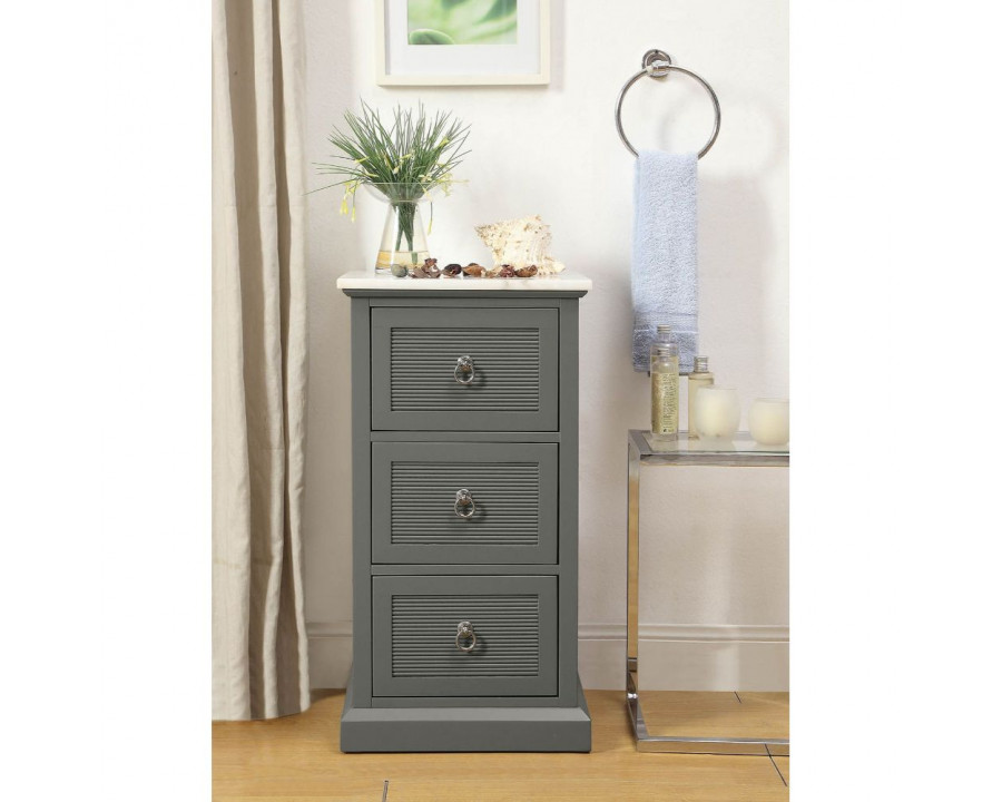 ACME - Swart Cabinet in Marble Top/Gray