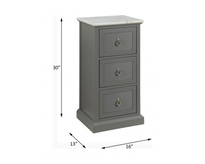 ACME - Swart Cabinet in Marble Top/Gray