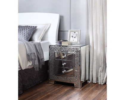 ACME - Kachina Accent Table in Mirrored/Faux Gems