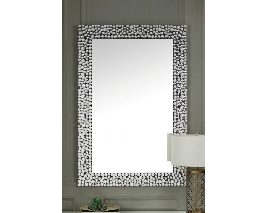 ACME - Kachina Accent Mirror in Mirrored/Faux Gems (97586)