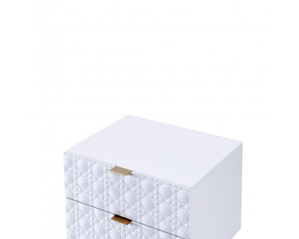 ACME - Maisey II Nightstand in White/Gold