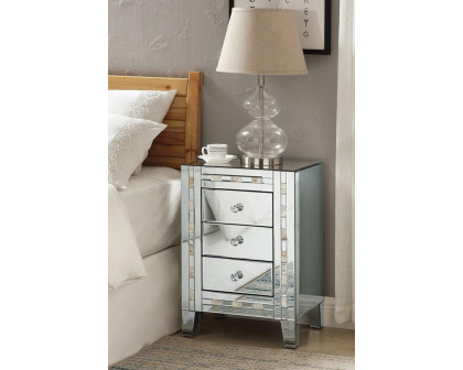 ACME - Nasa Accent Table in Mirrored/Mother Pearl