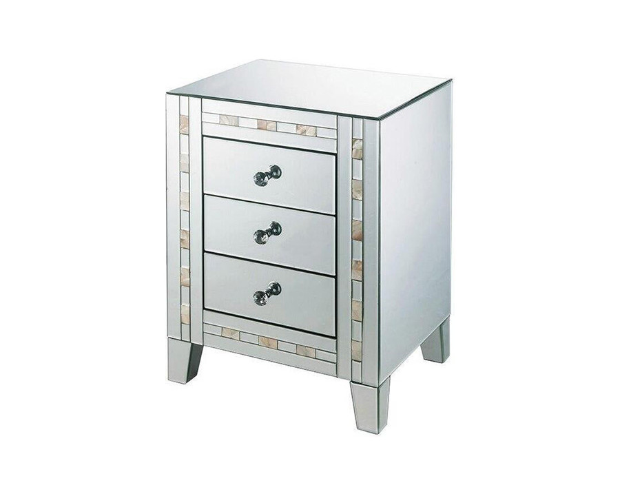 ACME - Nasa Accent Table in Mirrored/Mother Pearl