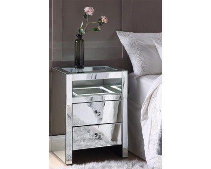 ACME - Dominic Accent Table with Led in Mirrored