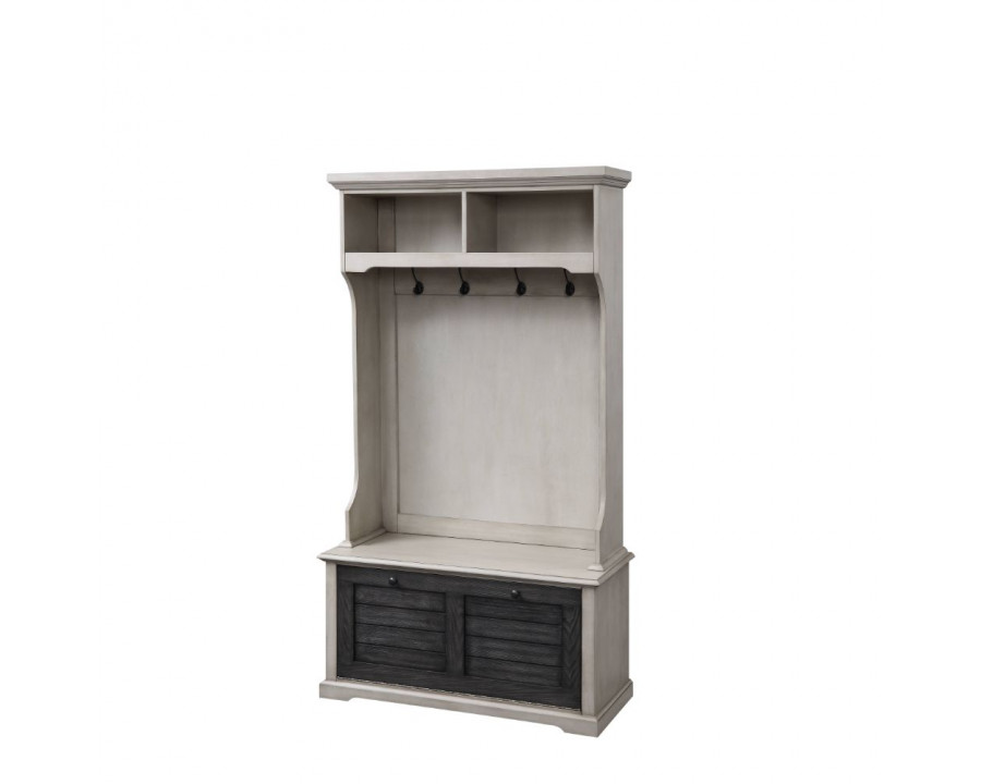 ACME - Shermie Hall Tree in Antique White/Dark Gray