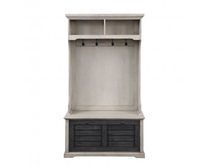 ACME - Shermie Hall Tree in Antique White/Dark Gray