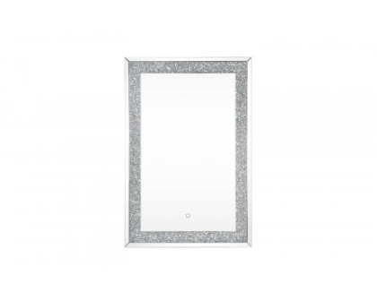 ACME - Noralie Accent Mirror with Led in Mirrored/Faux Diamonds (97706)